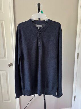 BONOBOS Extra Fine Merino Wool Slim Fit Sweater in Blue Size L